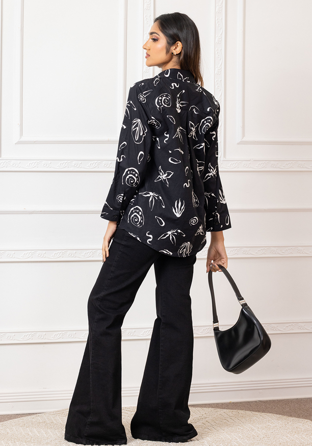 BLACK LISA LONG SLEEVE BLOUSE